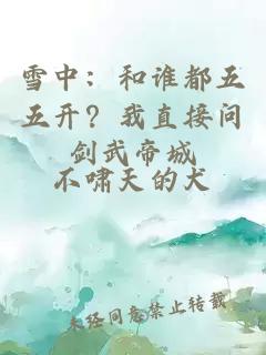 雪中：和誰都五五開？我直接問劍武帝城