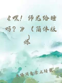 《嘿！師兄給睡嗎？》（簡體版）
