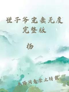 世子爺寵妻無度完整版