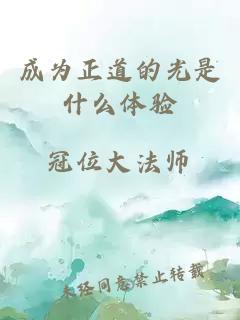 成為正道的光是什么體驗(yàn)