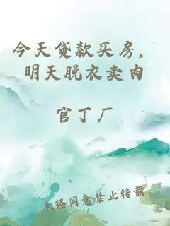 今天貸款買房，明天脫衣賣肉